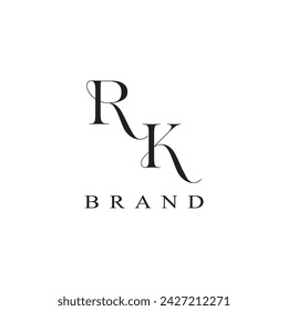 RK Alphabet initial Letter Monogram Icon Logo,Letter R and K logo or RK initials two modern monogram symbol concept.letter RK,KR luxury logo.RK logo design luxury premium icon.tshirt design.