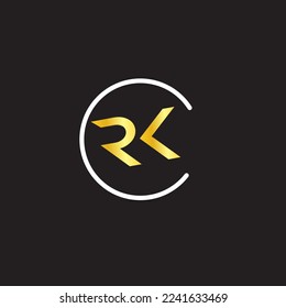 RK Golden Color Letters logo 