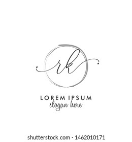 RK Initial beauty monogram logo vector