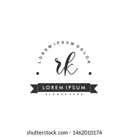 RK Initial beauty monogram logo vector