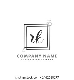 RK Initial beauty monogram logo vector