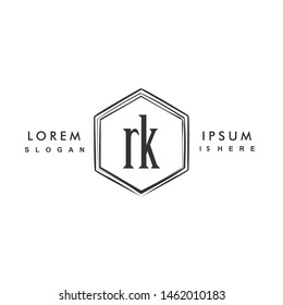 RK Initial beauty monogram logo vector