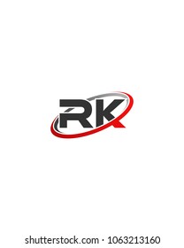 RK initial company red gray swoosh logo