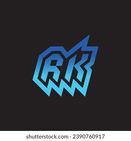 RK initial inspiration logo design esport and gaming clan ideas