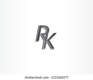 RK initial letter logo concept