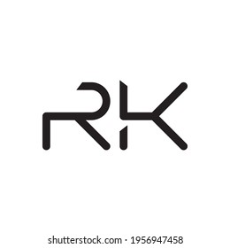 Rk Initial Letter Vector Logo