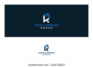 RK Initial Logo Designs, Home Real Estate 
