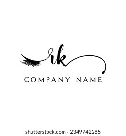 RK-Logo-Logo-Logo-Wimpernvektor, modern