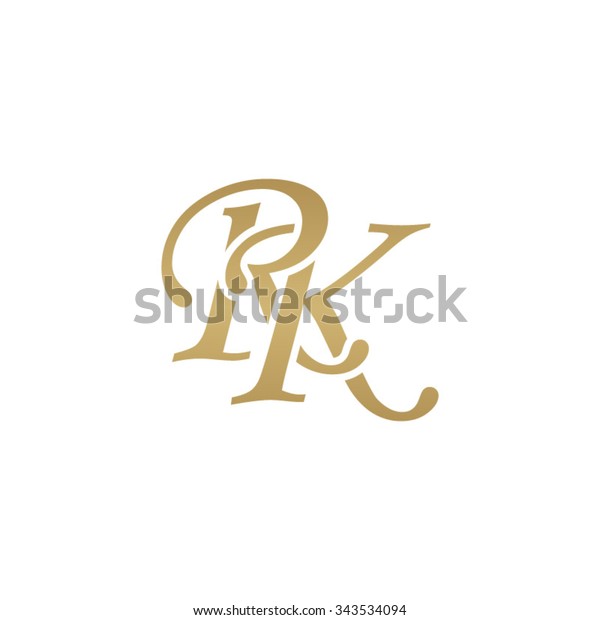 Rk Initial Monogram Logo Stock Vector (Royalty Free) 343534094