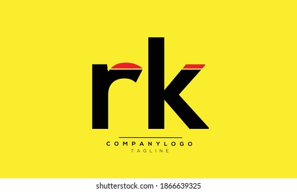 RK-Initialen Monogramm-Buchstaben Textalphabet Logo-Design