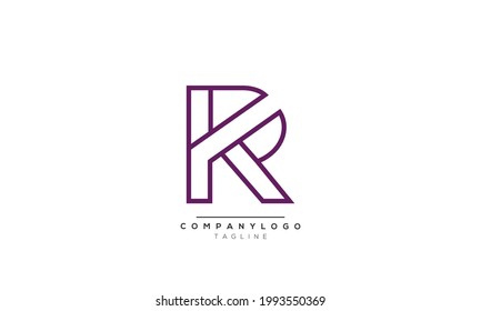 RK initials monogram letter text alphabet logo design