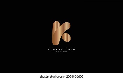 RK KR Resumen Diseño del logotipo del logotipo de la letra inicial del monograma