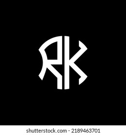 RK letter logo creative design with vector graphic, Abc simple and modern logo design.