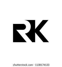 Rk Letter Logo Negative Space Letter Stock Vector (Royalty Free ...