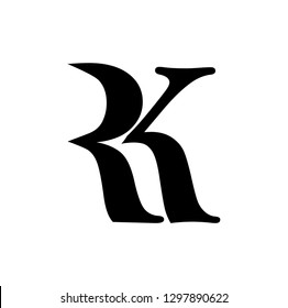 rk letter vector logo