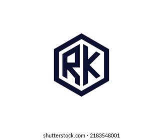 RK logo design vector template
