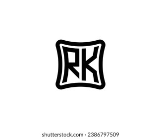 RK logo design vector template