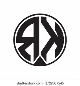 RK-Logo-Monogrammkreis mit Farbband auf weißem Hintergrund