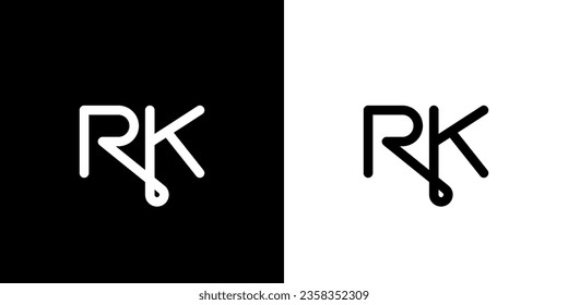 RK-Logo, RK Monogram, Initial RK-Logo, Letter RK-Symbol-Logo, Symbol, Vektorgrafik