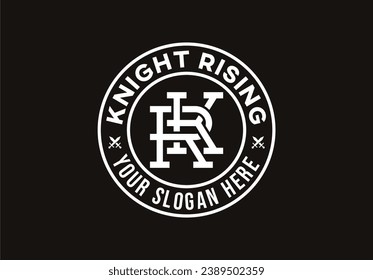 RK Monogram Initial Letter Logo Design for your brand identity