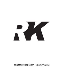 Rk Negative Space Letter Logo Stock Vector (Royalty Free) 352896323 ...