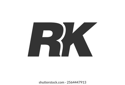 RK Techno Editable Font Logo For Corporate Branding. Bold, Futuristic Design With Unique Typographic Ideas. Minimal Custom Type And Dynamic Letter Variations For Promotion, Printing, And Book Titles