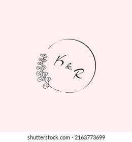 RK wedding logo letters in high quality professional design that will print well across any print media