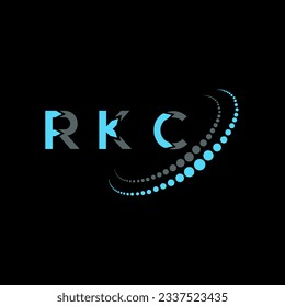 Diseño creativo del logo de la carta de RKC. Diseño único de RKC.
