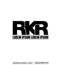 RKR letter monogram logo design vector