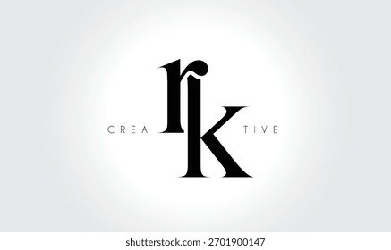 RKrk Elegant Serif Monogram Logo – Luxury Lowercase Typographic Lettermark for Modern Branding