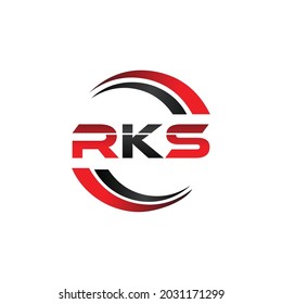 RKS monogram initial letters logo Design Vector