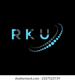RKU letter logo creative design. RKU unique design.
