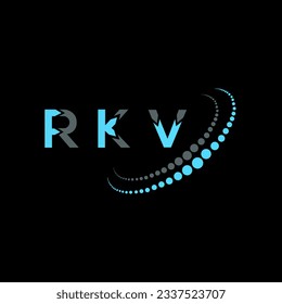 RKV letter logo creative design. RKV unique design.
