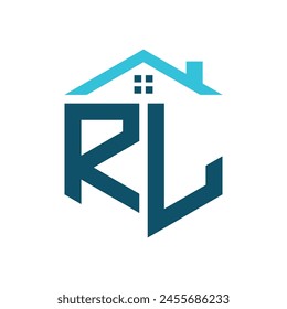 RL House Logo Design Template. Letter RL Logo for Real Estate, Construction or any House Related Business
