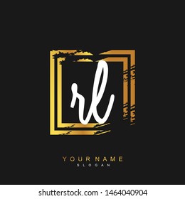 RL Initial beauty floral logo template