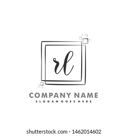 RL Initial beauty monogram logo vector