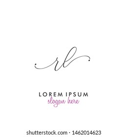 RL Initial beauty monogram logo vector