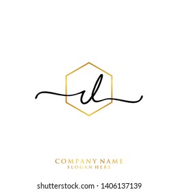 RL Initial handwriting logo template