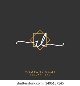 RL Initial handwriting logo template