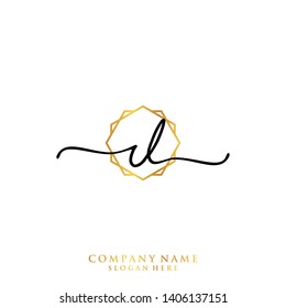 RL Initial handwriting logo template