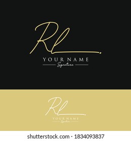 RL Initial letter handwriting and signature logo.