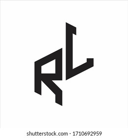 RL Initial Letters logo monogram with up to down style