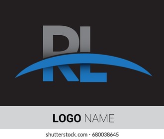 Initial Logo Company Name Colored Grey Stock Vector (Royalty Free ...