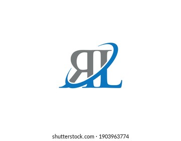 RL initial Logo Design with Creative Modern vector icon template