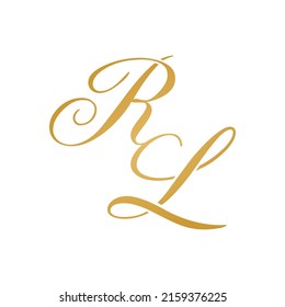 RL initial logo design vector stock