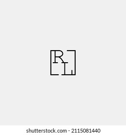 RL initial logo in line concept in high quality professional design that will be best for companies