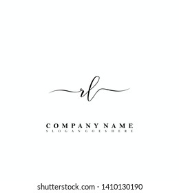 RL Initial luxury handwriting logo vector