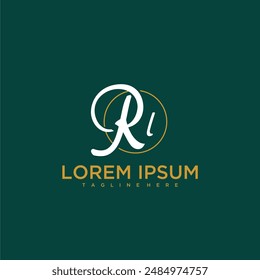 RL initial monogram for beauty and business logo