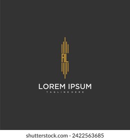 RL initial monogram business logo