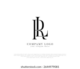 RL Initial Monogram Logo Elegant and Minimalist